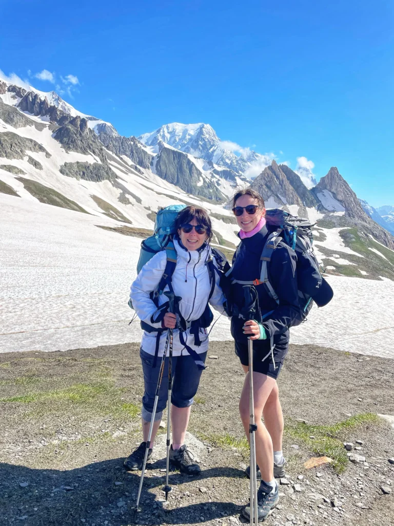 Aurélie et moi au Col de la Seigne